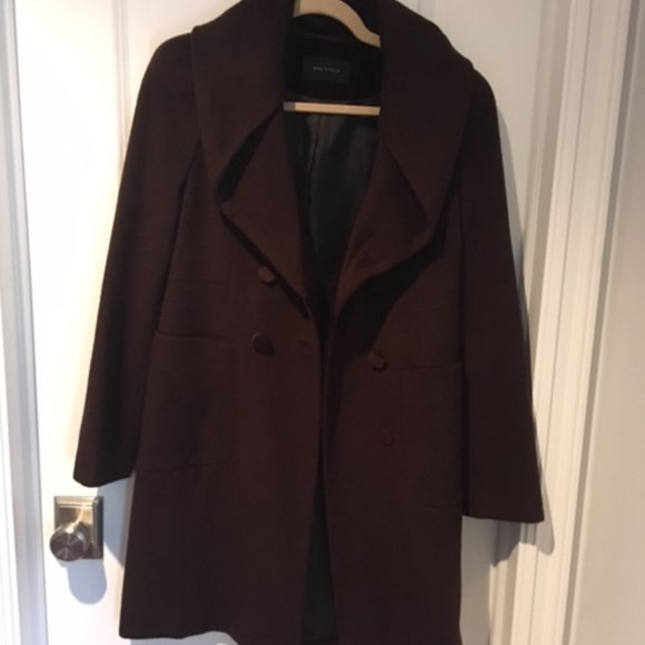Perfect Formal Coat - NWOT - Wool Eryn Brinie Brown Coat - S/XS - Picture 4 of 5